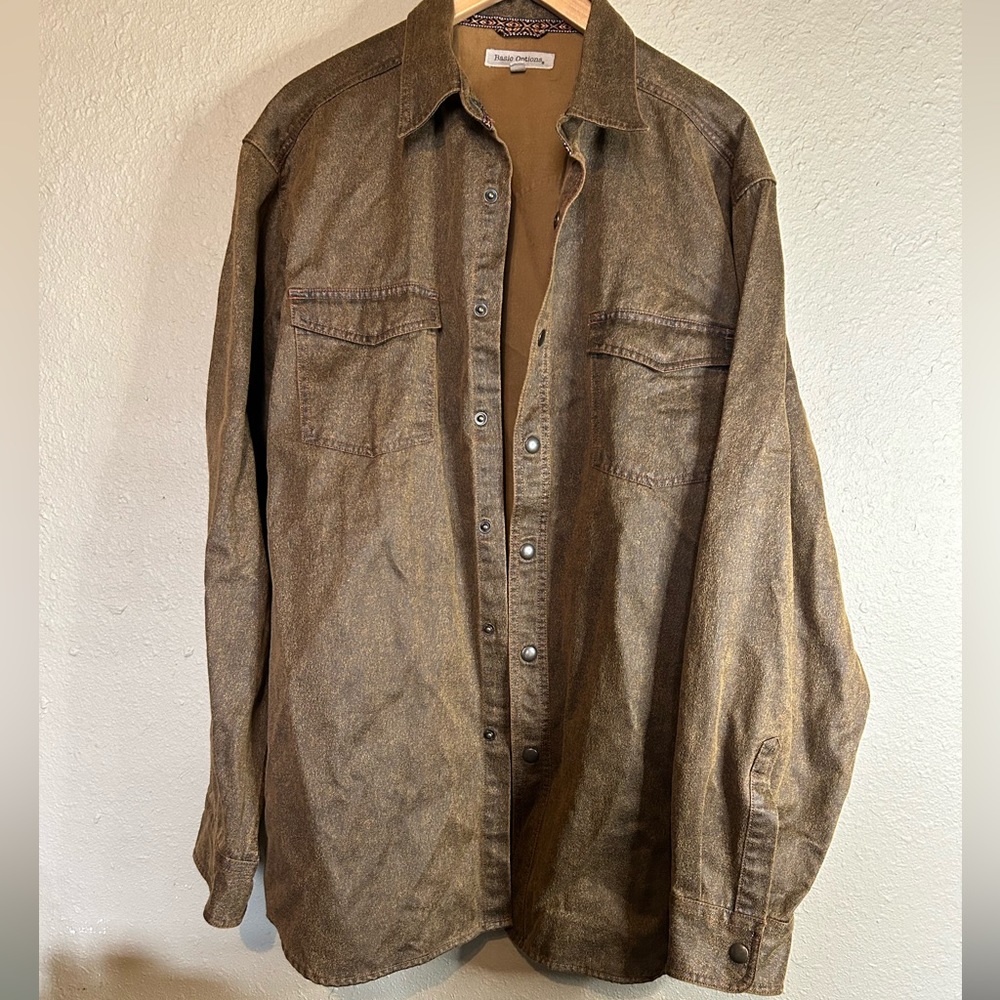 VTG BASIC OPTIONS shirt/jacket XL BROWN